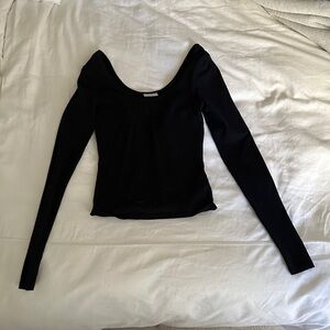 Abound Classic Black Long Sleeve Top